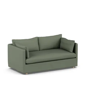 Linnevik Sofa - Same Forest 6677-Eiche weiß geölt, 2-sitzig, mit Volant - 1898