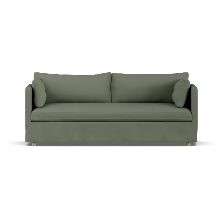 Linnevik Sofa - Same Forest 6677-Eiche weiß geölt, 3-sitzig, mit Volant - 1898
