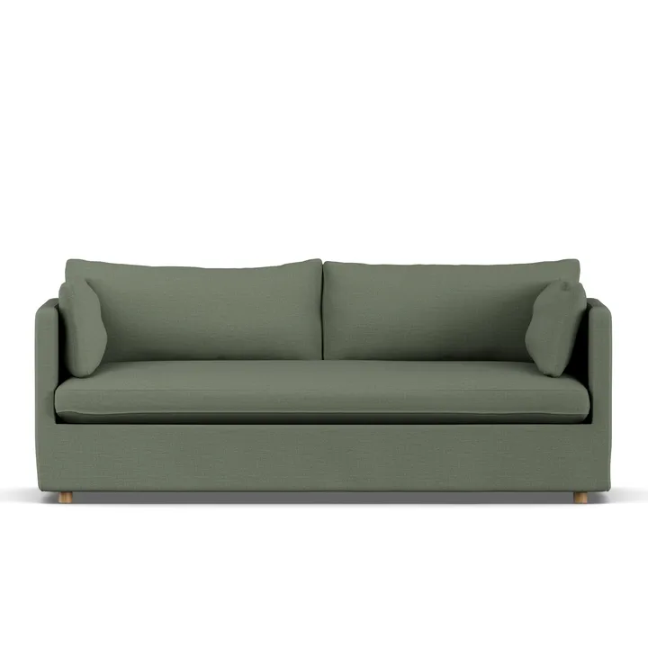 Linnevik Sofa - Same Forest 6677-Eiche weiß geölt, 3-sitzig, mit Volant - 1898