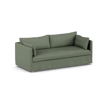 Linnevik Sofa - Same Forest 6677-Eiche weiß geölt, 3-sitzig, mit Volant - 1898