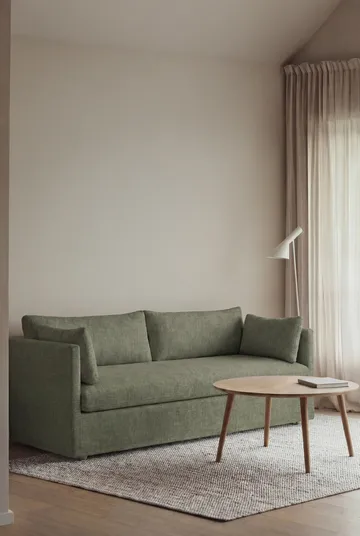 Linnevik Sofa - Same Forest 6677-Eiche weiß geölt, 3-sitzig, mit Volant - 1898