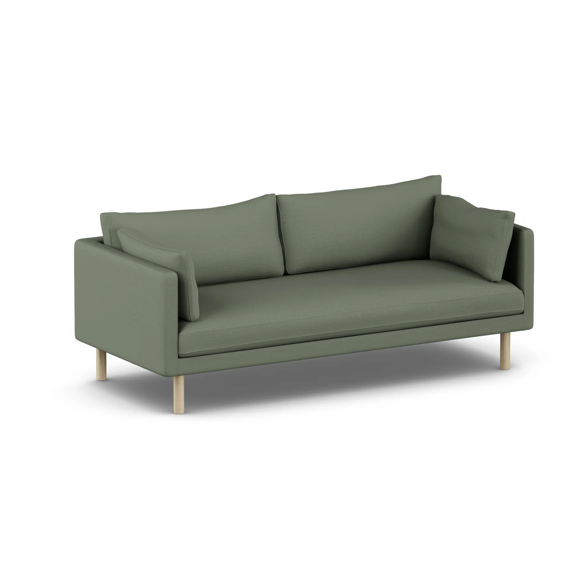 Linnevik Sofa, Same Forest 6677-Eiche weiß geölt, 3-sitzig, ohne Volant 1898