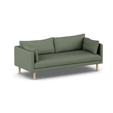 Linnevik Sofa - Same Forest 6677-Eiche weiß geölt, 3-sitzig, ohne Volant - 1898