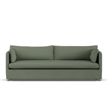 Linnevik Sofa - Same Forest 6677-Eiche weiß geölt, 4-sitzig, mit Volant - 1898