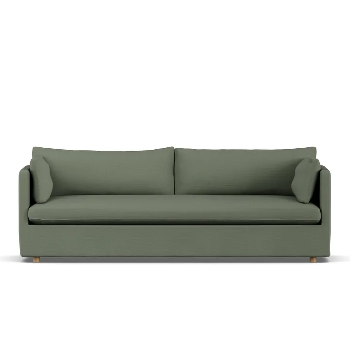 Linnevik Sofa - Same Forest 6677-Eiche weiß geölt, 4-sitzig, mit Volant - 1898