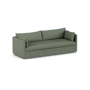 Linnevik Sofa - Same Forest 6677-Eiche weiß geölt, 4-sitzig, mit Volant - 1898