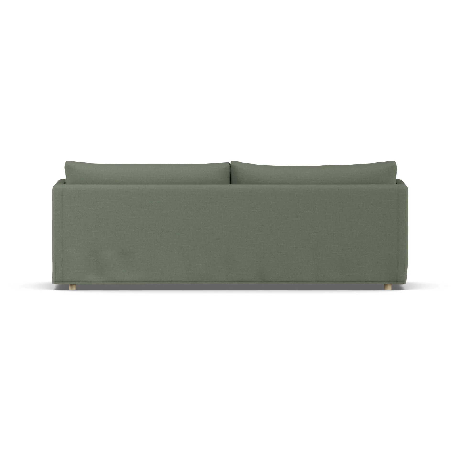 Linnevik Sofa, Same Forest 6677-Eiche weiß geölt, 4-sitzig, mit Volant 1898