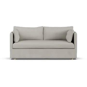 Linnevik Sofa - Same Grey 6673-Eiche weiß geölt, 2-sitzig, mit Volant - 1898