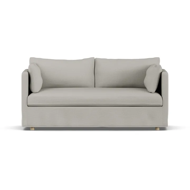 Linnevik Sofa - Same Grey 6673-Eiche weiß geölt, 2-sitzig, mit Volant - 1898