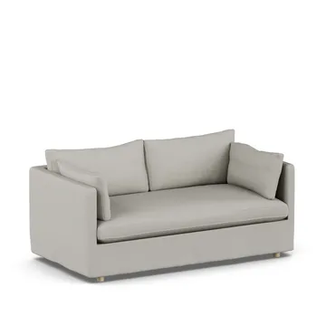 Linnevik Sofa - Same Grey 6673-Eiche weiß geölt, 2-sitzig, mit Volant - 1898