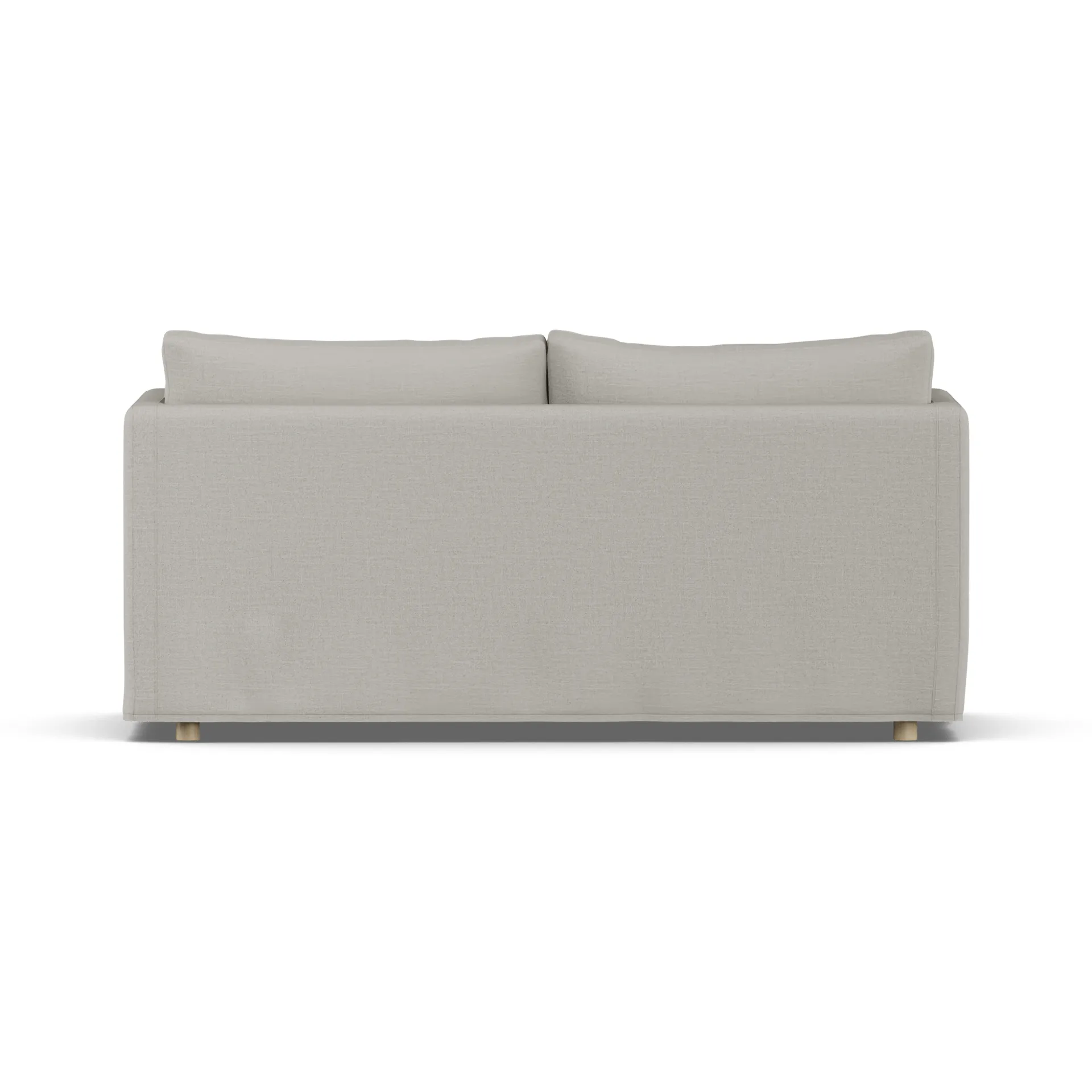 Linnevik Sofa, Same Grey 6673-Eiche weiß geölt, 2-sitzig, mit Volant 1898