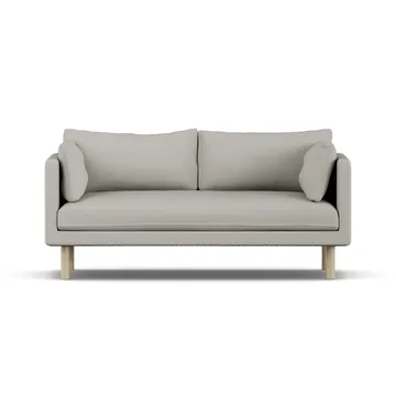 Linnevik Sofa - Same Grey 6673-Eiche weiß geölt, 2-sitzig, ohne Volant - 1898
