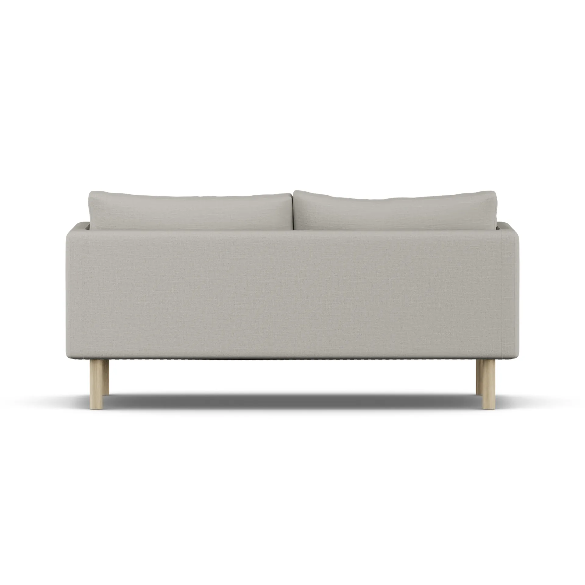 Linnevik Sofa, Same Grey 6673-Eiche weiß geölt, 2-sitzig, ohne Volant 1898