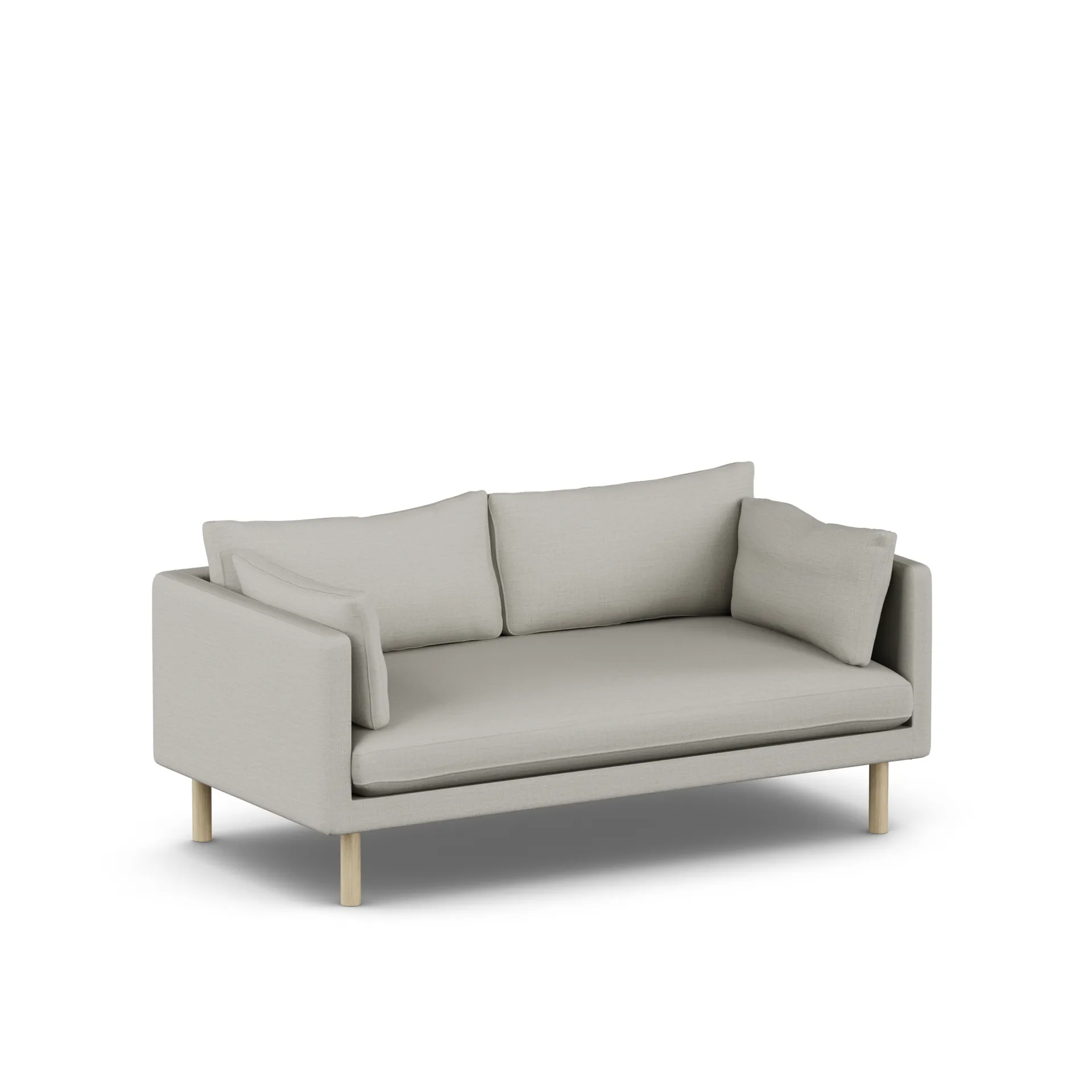 Linnevik Sofa, Same Grey 6673-Eiche weiß geölt, 2-sitzig 1898