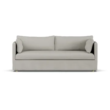 Linnevik Sofa - Same Grey 6673-Eiche weiß geölt, 3-sitzig, mit Volant - 1898