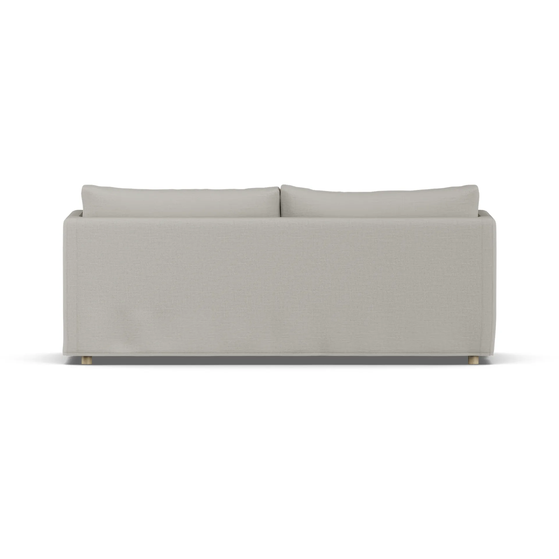 Linnevik Sofa, Same Grey 6673-Eiche weiß geölt, 3-sitzig, mit Volant 1898