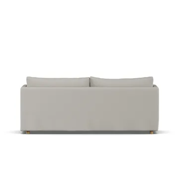 Linnevik Sofa - Same Grey 6673-Eiche weiß geölt, 3-sitzig, mit Volant - 1898