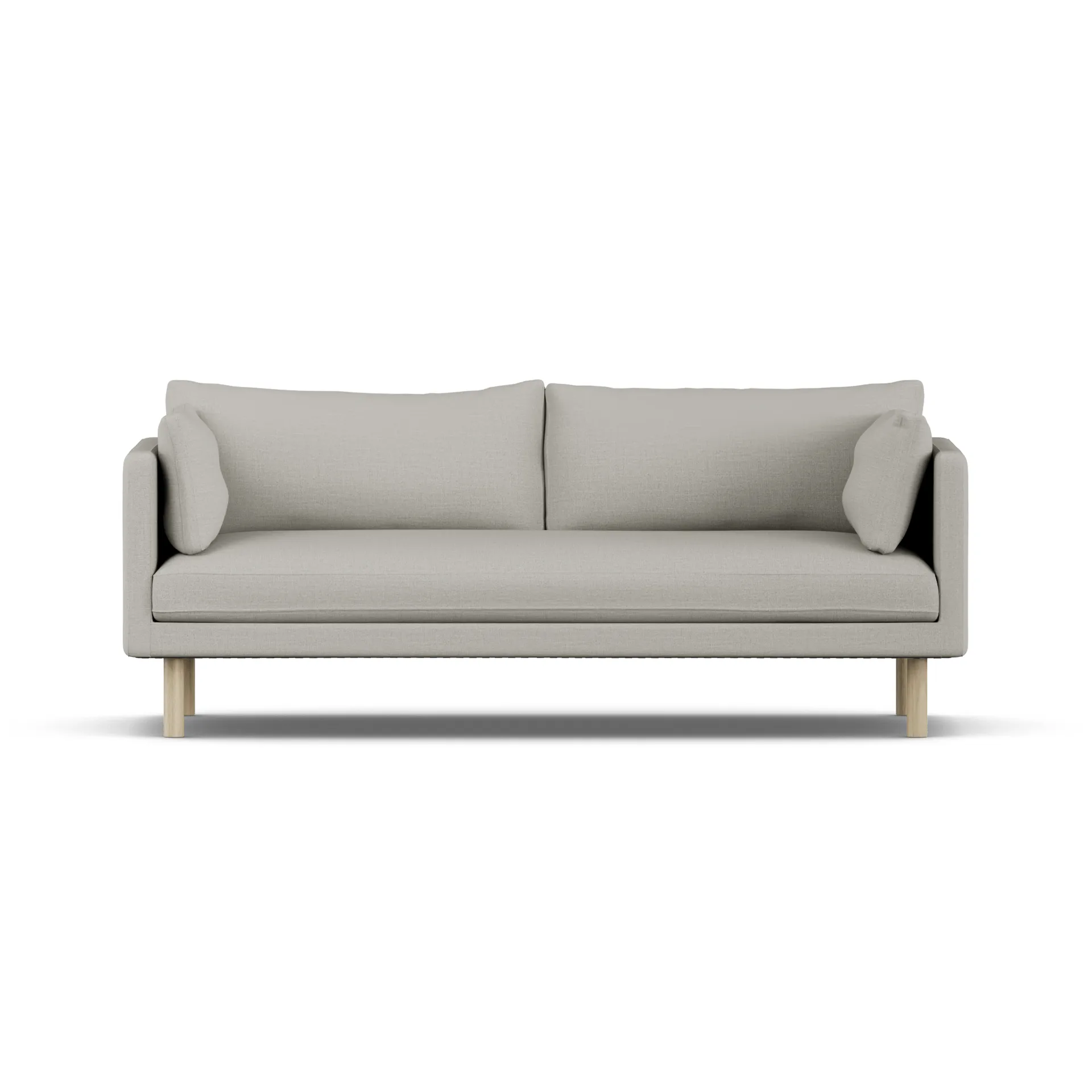 Linnevik Sofa, Same Grey 6673-Eiche weiß geölt, 3-sitzig, ohne Volant 1898