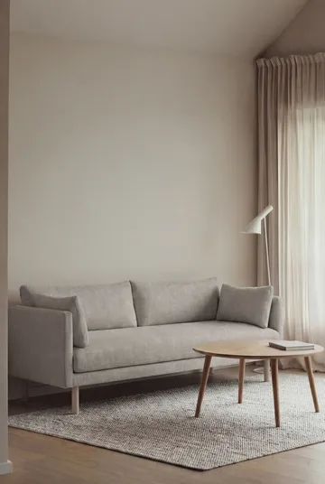 Linnevik Sofa - Same Grey 6673-Eiche weiß geölt, 3-sitzig, ohne Volant - 1898