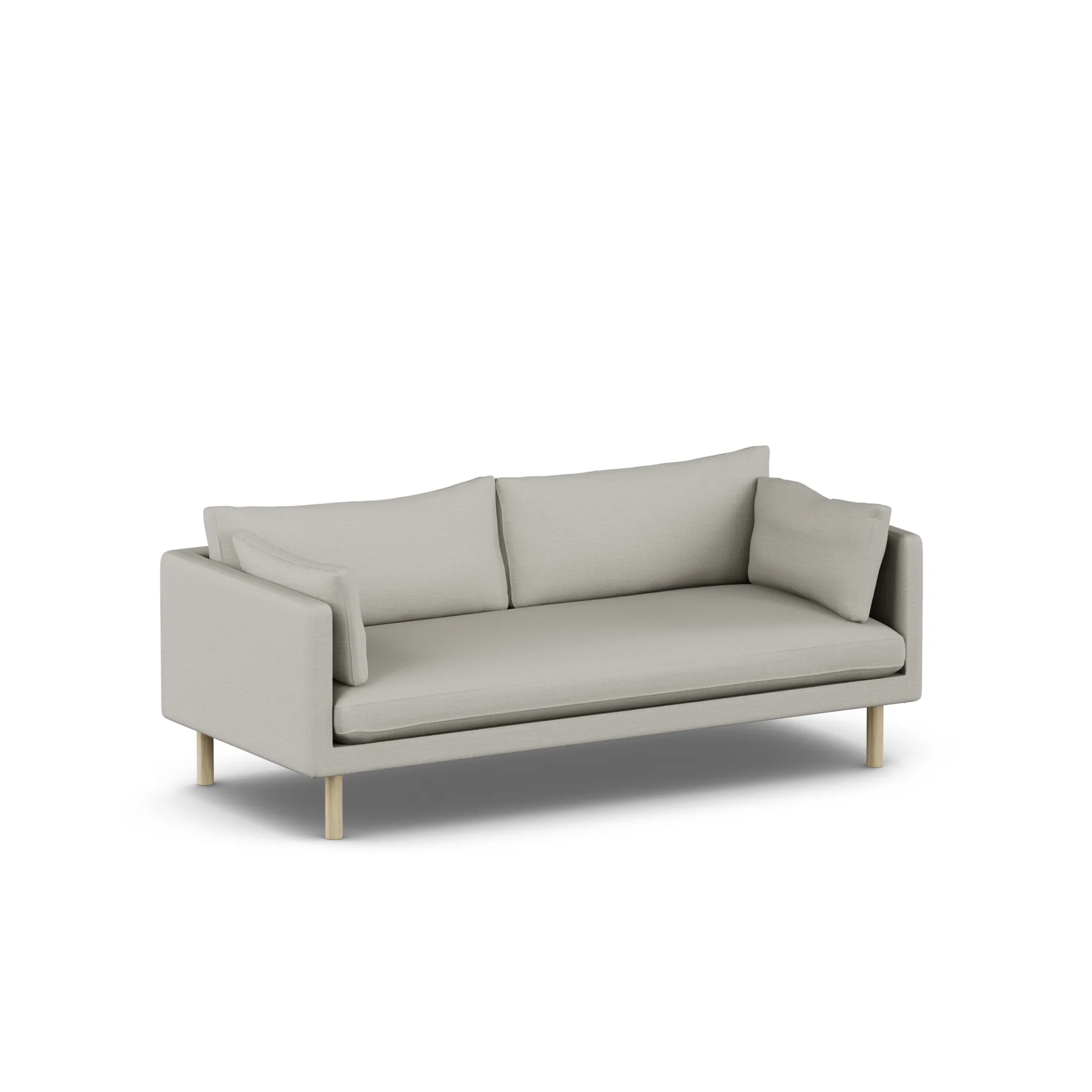 Linnevik Sofa, Same Grey 6673-Eiche weiß geölt, 3-sitzig 1898