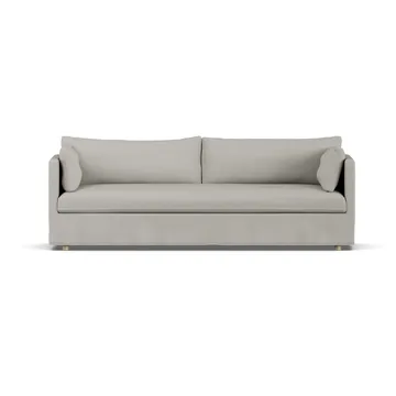 Linnevik Sofa - Same Grey 6673-Eiche weiß geölt, 4-sitzig, mit Volant - 1898