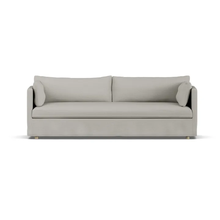 Linnevik Sofa - Same Grey 6673-Eiche weiß geölt, 4-sitzig, mit Volant - 1898