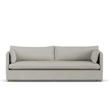 Linnevik Sofa - Same Grey 6673-Eiche weiß geölt, 4-sitzig, mit Volant - 1898