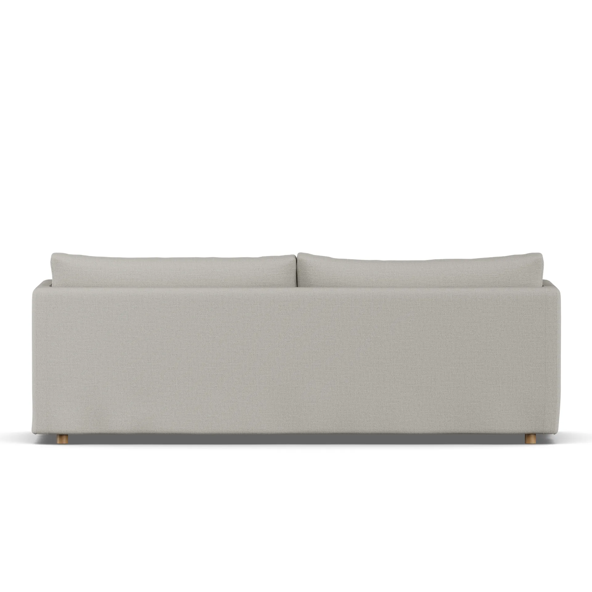 Linnevik Sofa, Same Grey 6673-Eiche weiß geölt, 4-sitzig, mit Volant 1898