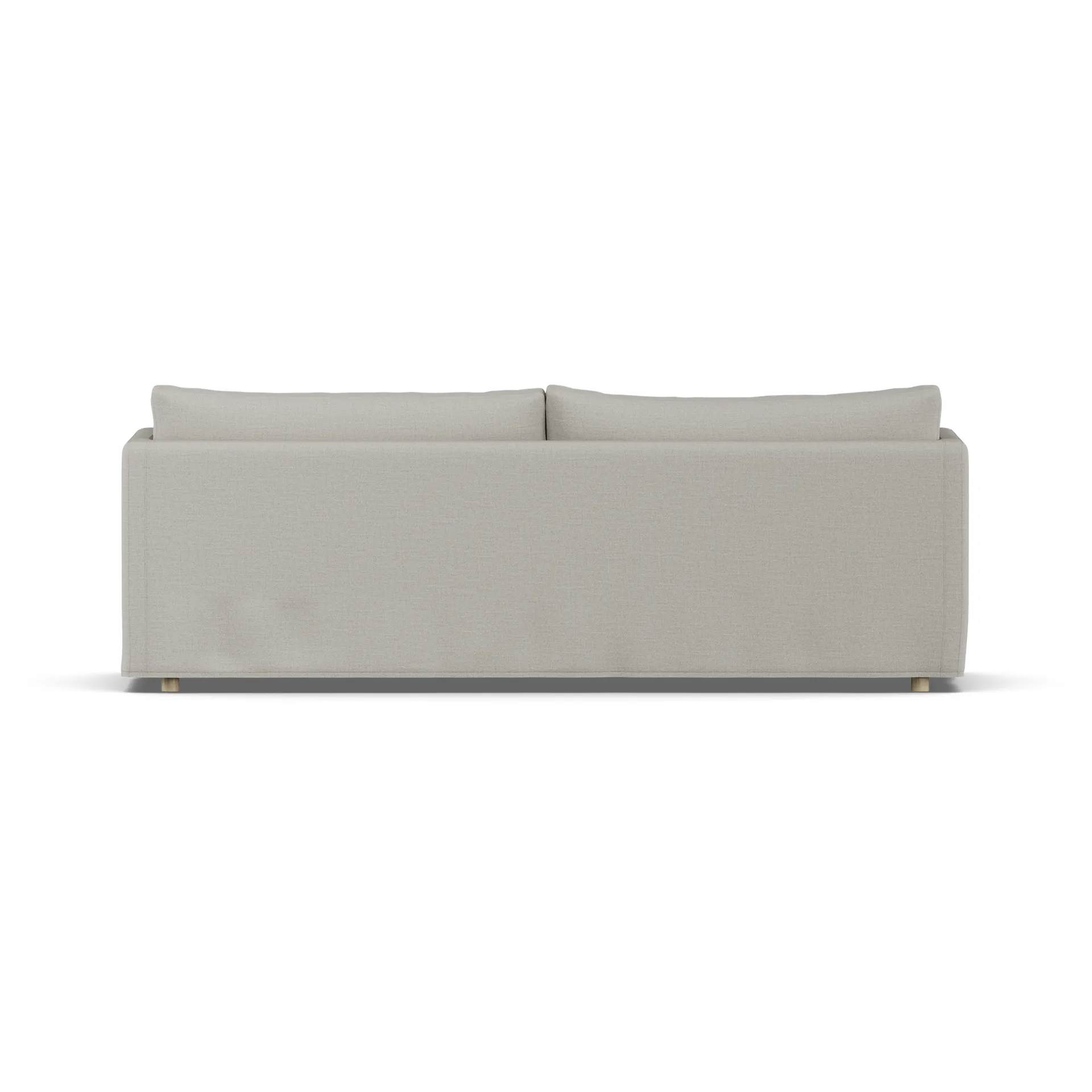 Linnevik Sofa, Same Grey 6673-Eiche weiß geölt, 4-sitzig, mit Volant 1898
