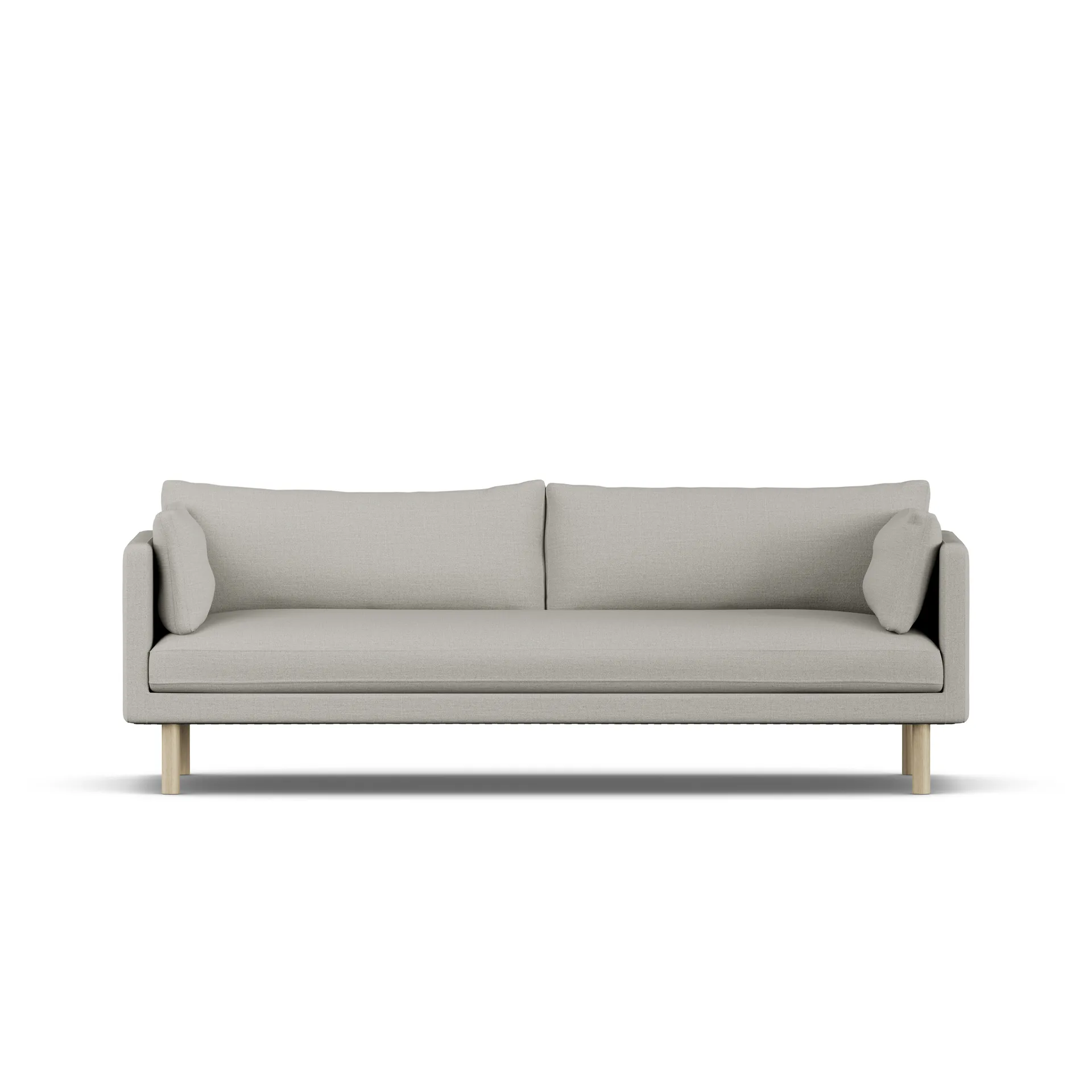 Linnevik Sofa, Same Grey 6673-Eiche weiß geölt, 4-sitzig, ohne Volant 1898