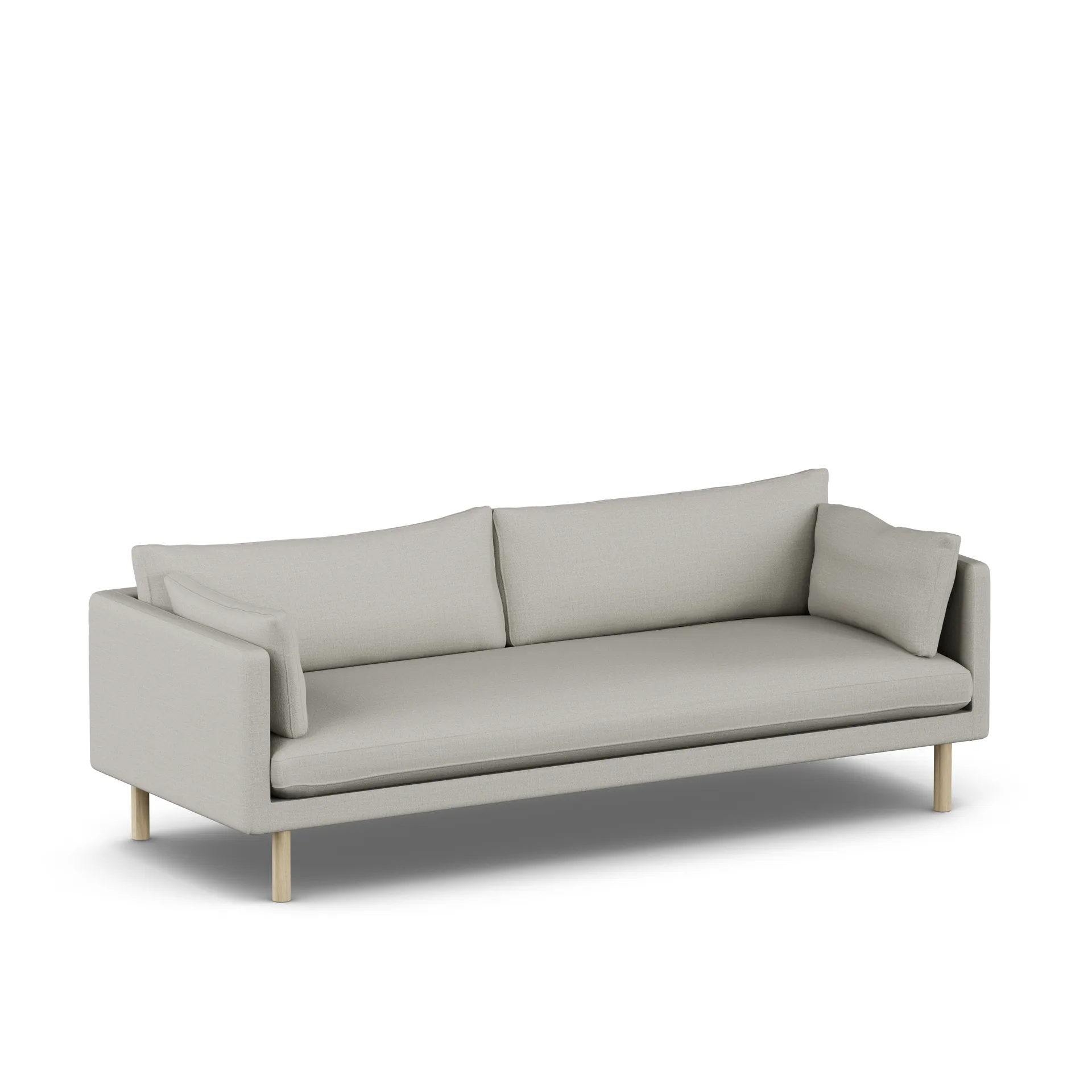 Linnevik Sofa, Same Grey 6673-Eiche weiß geölt, 4-sitzig 1898