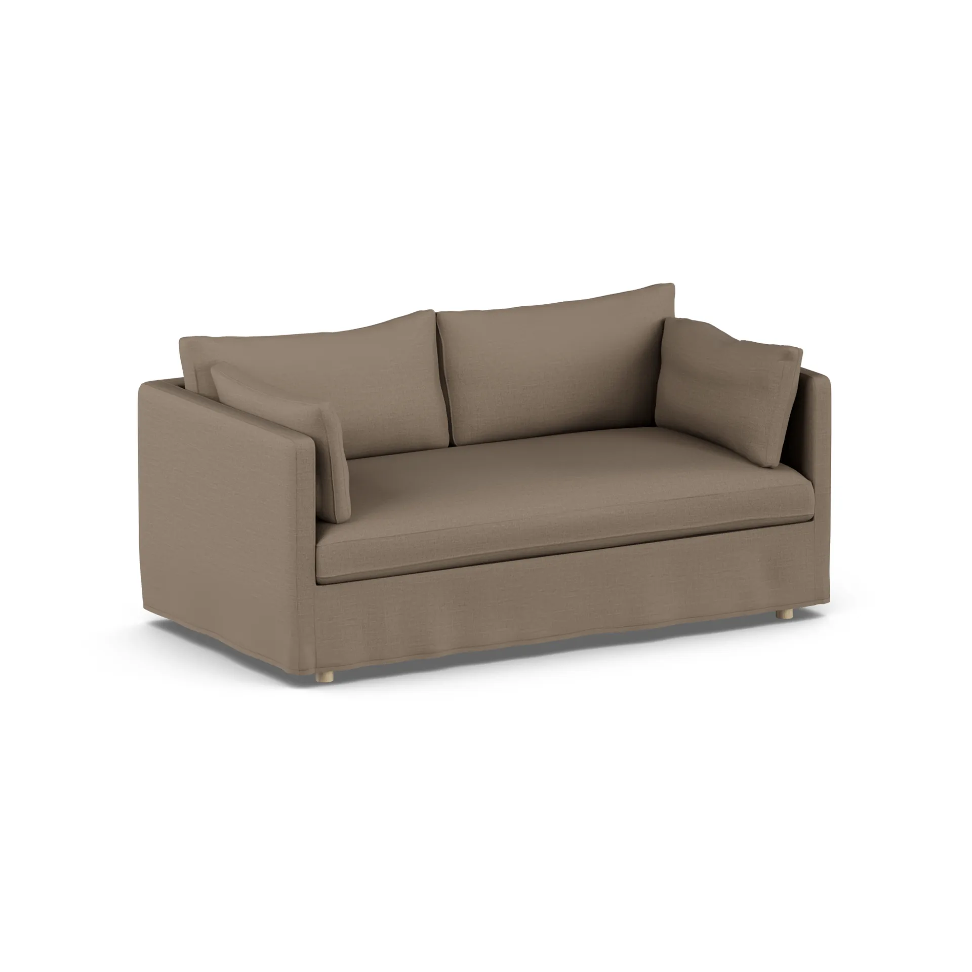 Linnevik Sofa, Same Mole 6674-Eiche weiß geölt, 2-sitzig, mit Volant 1898