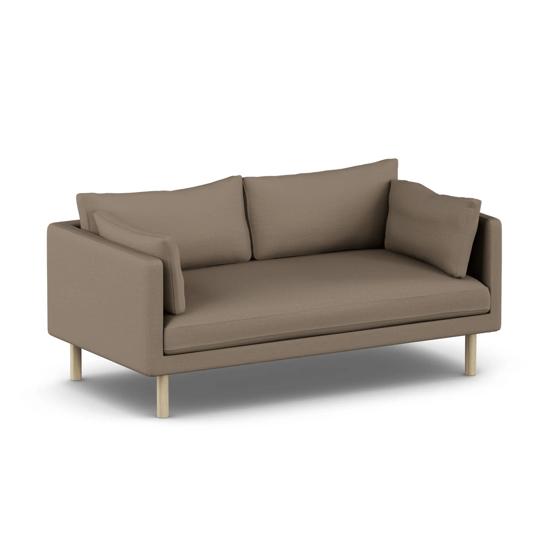 Linnevik Sofa, Same Mole 6674-Eiche weiß geölt, 2-sitzig, ohne Volant 1898