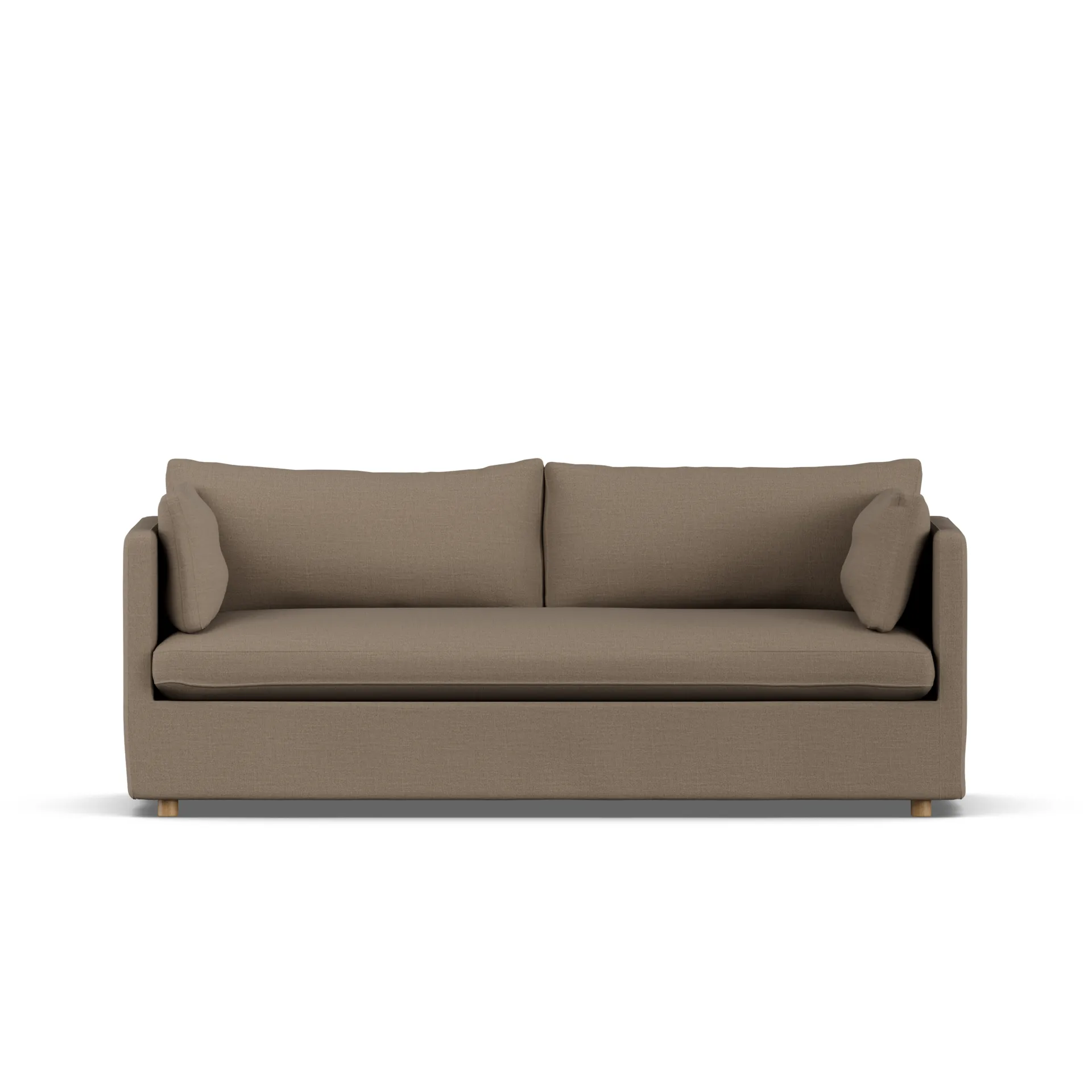 Linnevik Sofa, Same Mole 6674-Eiche weiß geölt, 3-sitzig, mit Volant 1898
