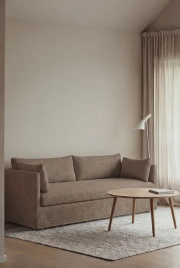 Linnevik Sofa - Same Mole 6674-Eiche weiß geölt, 3-sitzig, mit Volant - 1898