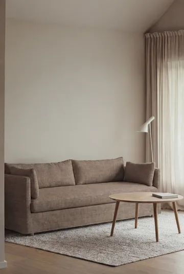 Linnevik Sofa - Same Mole 6674-Eiche weiß geölt, 4-sitzig, mit Volant - 1898