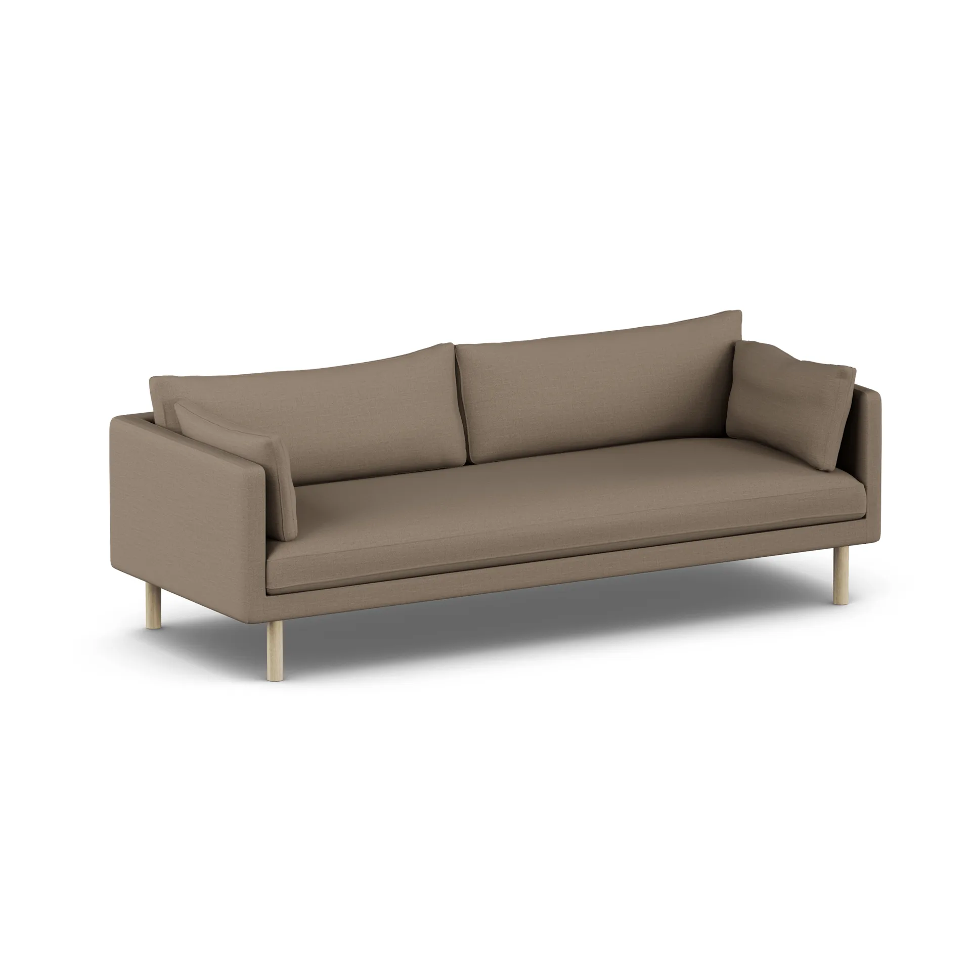 Linnevik Sofa, Same Mole 6674-Eiche weiß geölt, 4-sitzig, ohne Volant 1898