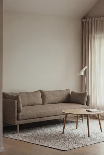 Linnevik Sofa - Same Mole 6674-Eiche weiß geölt, 4-sitzig, ohne Volant - 1898