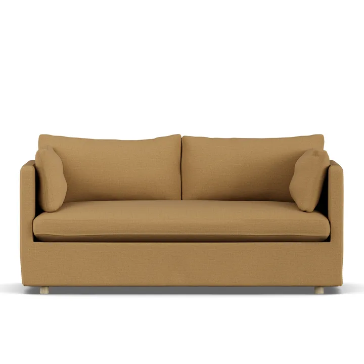 Linnevik Sofa - Same Ochre 6676-Eiche weiß geölt, 2-sitzig, mit Volant - 1898
