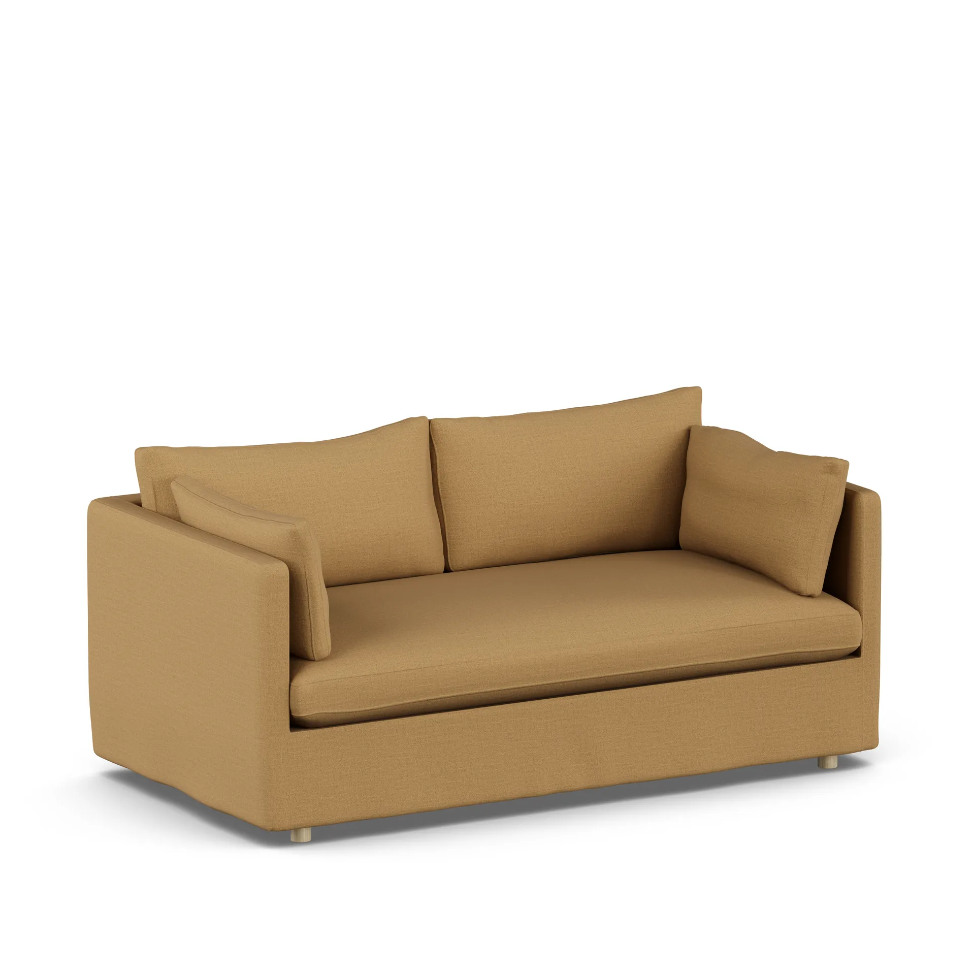 Linnevik Sofa, Same Ochre 6676-Eiche weiß geölt, 2-sitzig, mit Volant 1898