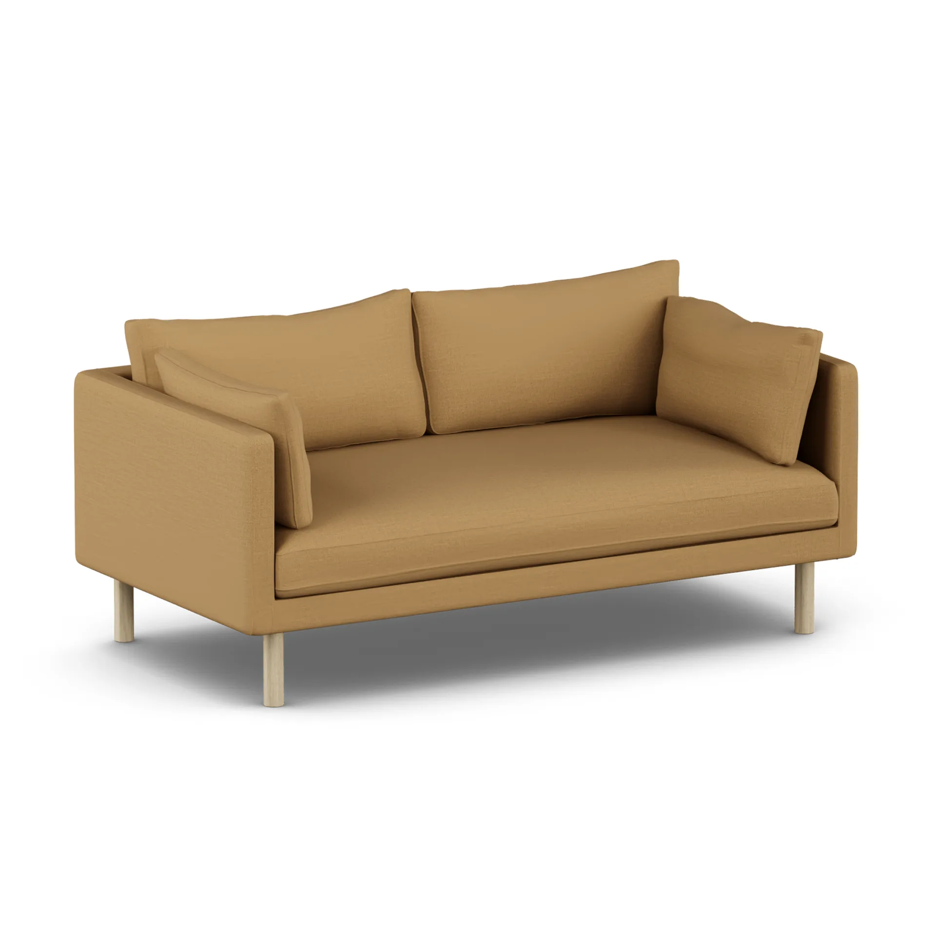 Linnevik Sofa, Same Ochre 6676-Eiche weiß geölt, 2-sitzig, ohne Volant 1898