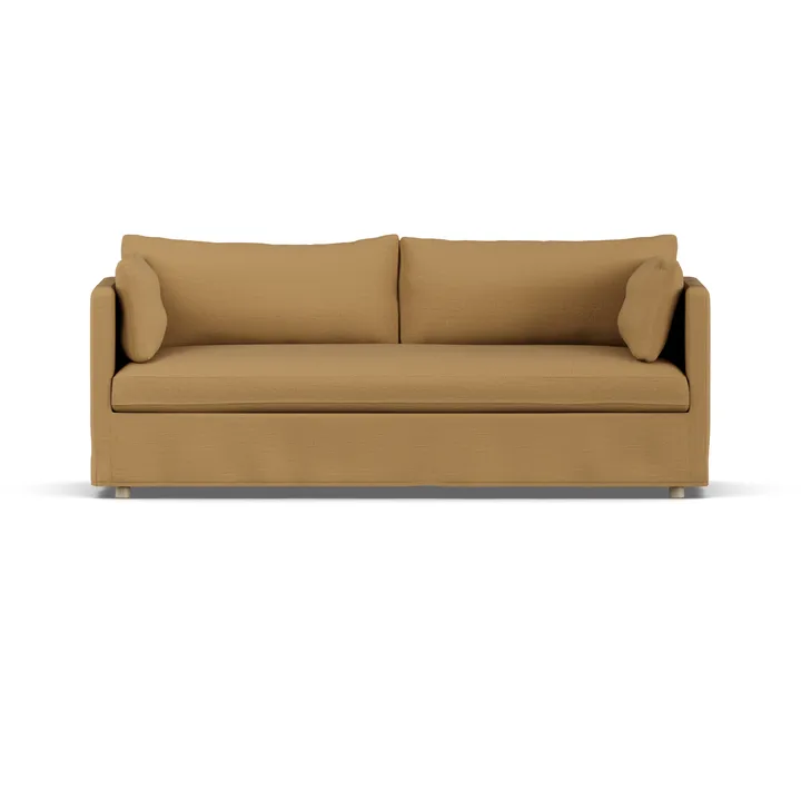 Linnevik Sofa - Same Ochre 6676-Eiche weiß geölt, 3-sitzig, mit Volant - 1898