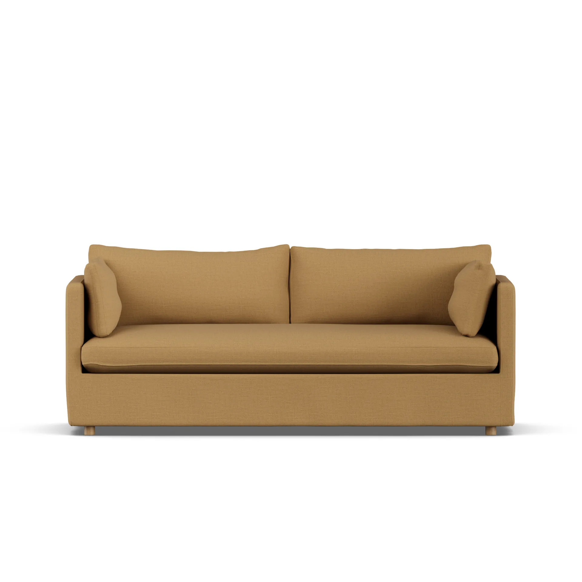 Linnevik Sofa, Same Ochre 6676-Eiche weiß geölt, 3-sitzig, mit Volant 1898