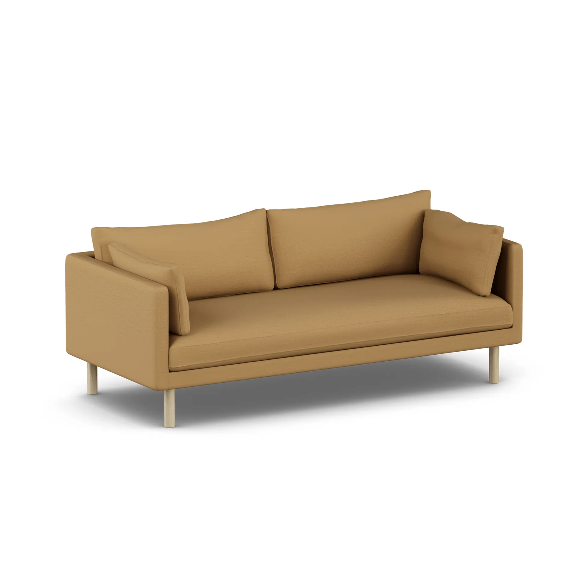 Linnevik Sofa, Same Ochre 6676-Eiche weiß geölt, 3-sitzig, ohne Volant 1898