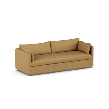 Linnevik Sofa - Same Ochre 6676-Eiche weiß geölt, 4-sitzig, mit Volant - 1898