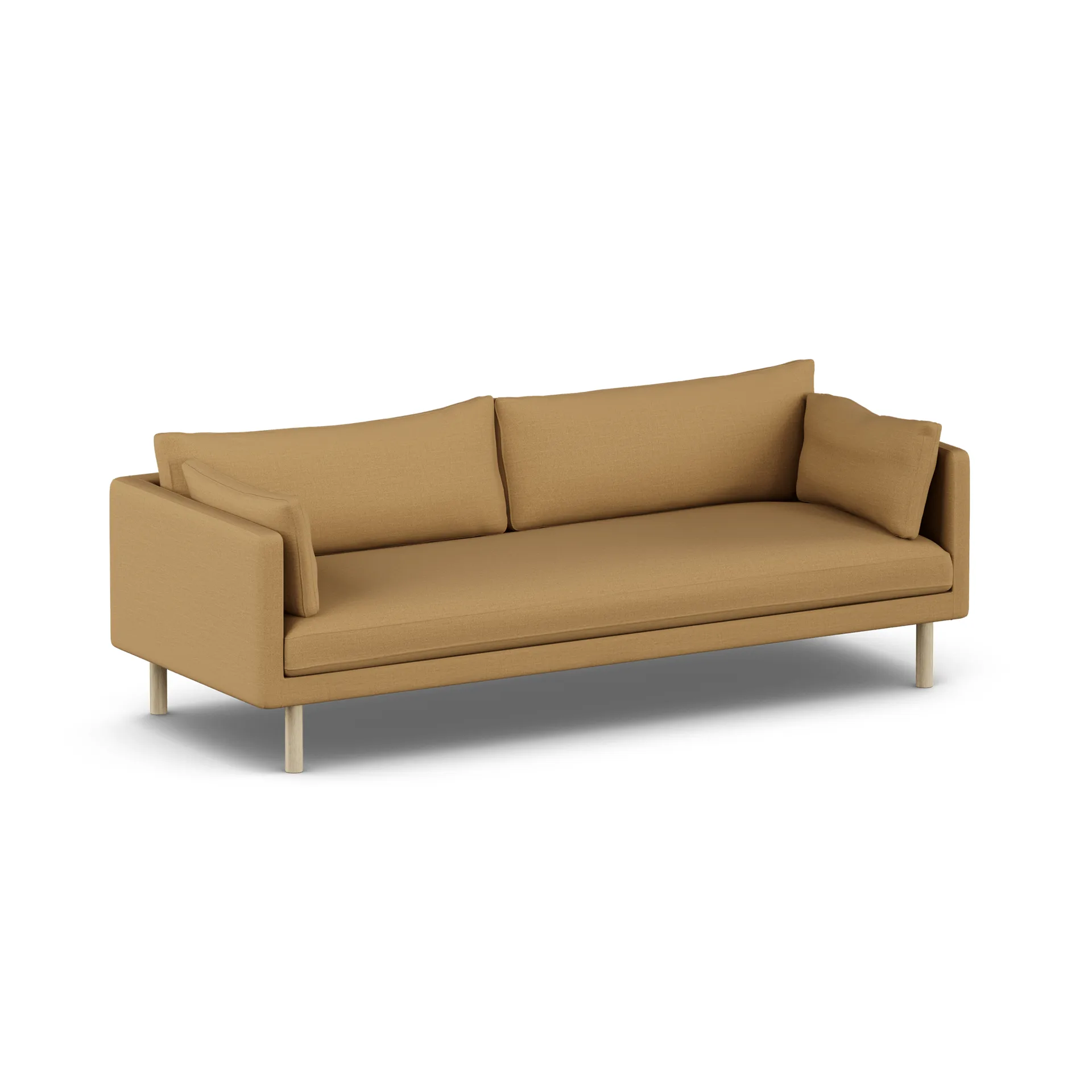 Linnevik Sofa, Same Ochre 6676-Eiche weiß geölt, 4-sitzig, ohne Volant 1898