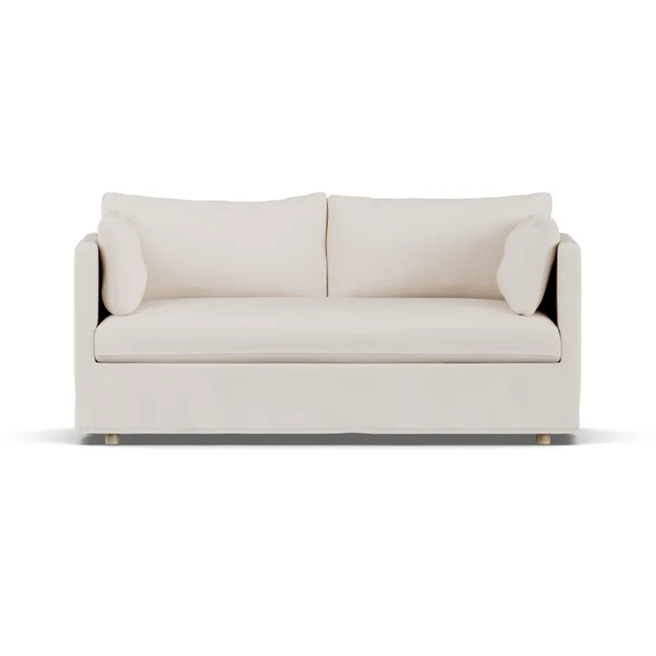 Linnevik Sofa - Same Off White 6671-Eiche weiß geölt, 2-sitzig, mit Volant - 1898