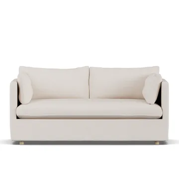 Linnevik Sofa - Same Off White 6671-Eiche weiß geölt, 2-sitzig, mit Volant - 1898