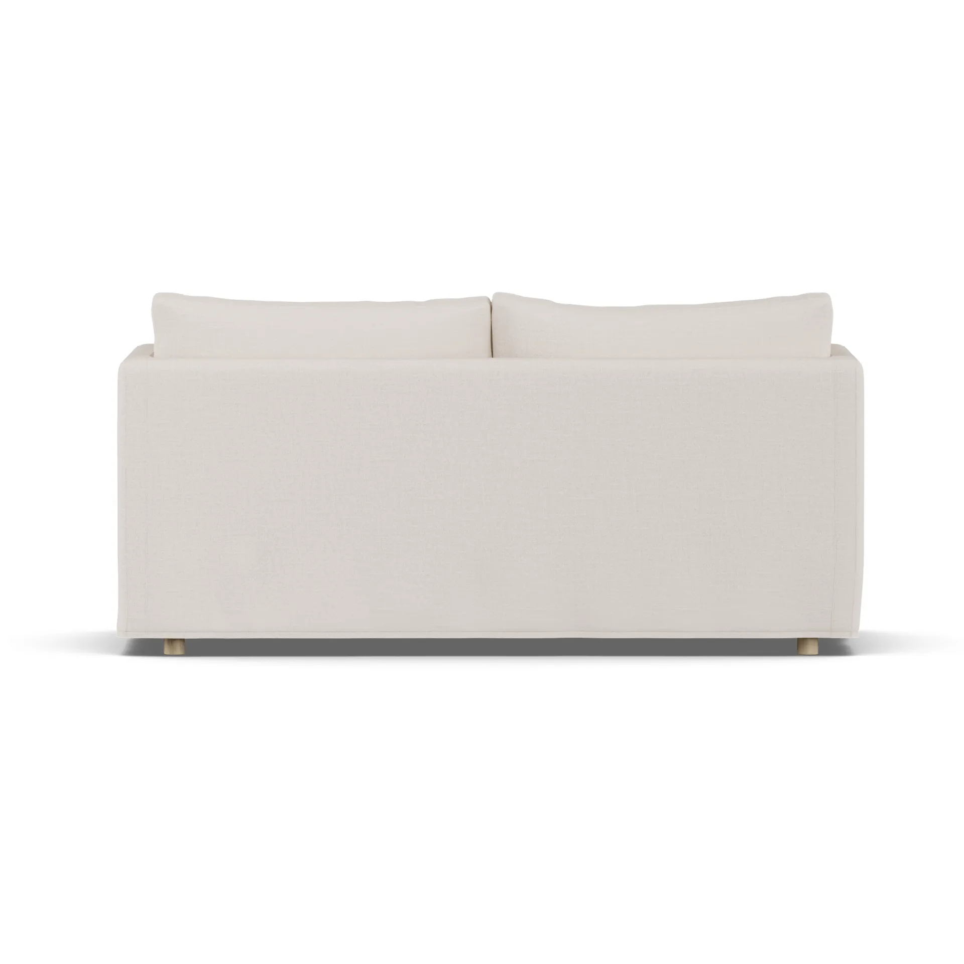 Linnevik Sofa, Same Off White 6671-Eiche weiß geölt, 2-sitzig, mit Volant 1898