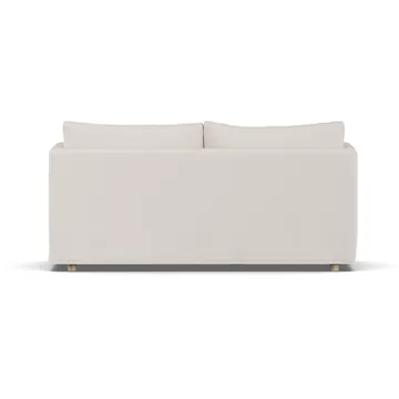 Linnevik Sofa - Same Off White 6671-Eiche weiß geölt, 2-sitzig, mit Volant - 1898